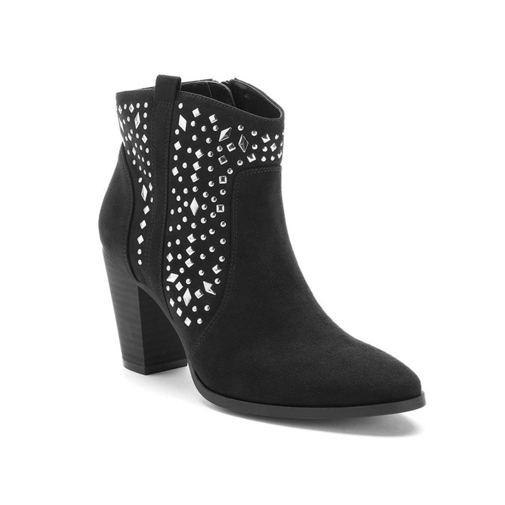 Kohl's Black Studded Ankle Booties